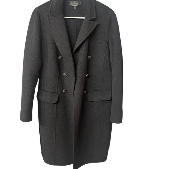 ST.JOHN
SEWN BY HAND wool black large coat size 10 - Picture 5 of 16